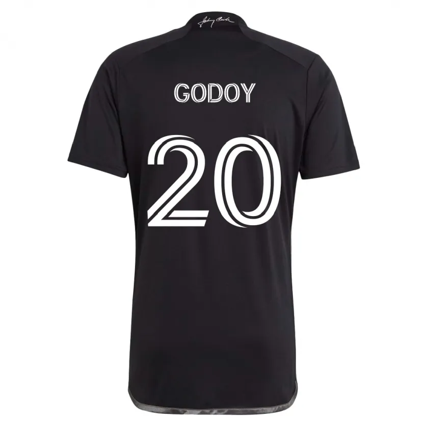 Danxen Hombre Camiseta Aníbal Godoy #20 Negro 2ª Equipación 2024/25 La Camisa