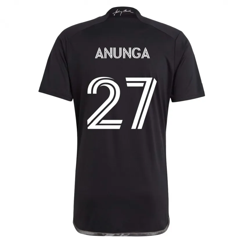 Danxen Hombre Camiseta Tah Anunga #27 Negro 2ª Equipación 2024/25 La Camisa