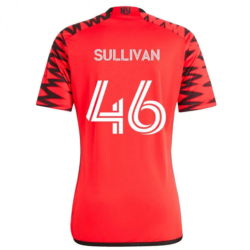 Danxen Hombre Camiseta Dylan Sullivan #46 Rojo Negro Blanco 2ª Equipación 2024/25 La Camisa