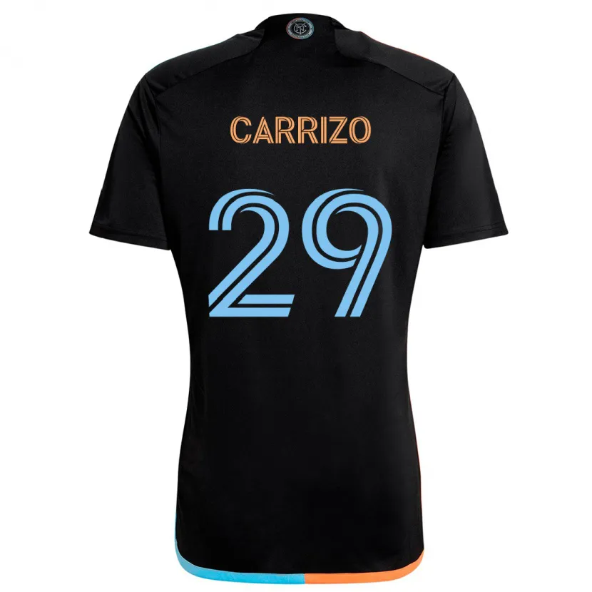 Danxen Hombre Camiseta Máximo Carrizo #29 Negro Naranja Azul 2ª Equipación 2024/25 La Camisa