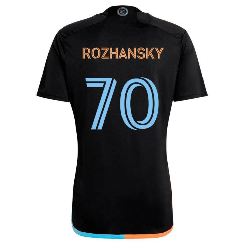 Danxen Hombre Camiseta Jake Rozhansky #70 Negro Naranja Azul 2ª Equipación 2024/25 La Camisa