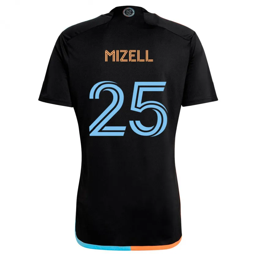 Danxen Hombre Camiseta Cody Mizell #25 Negro Naranja Azul 2ª Equipación 2024/25 La Camisa