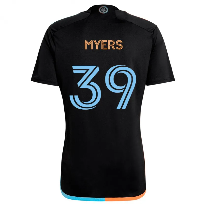 Danxen Hombre Camiseta Md Myers #39 Negro Naranja Azul 2ª Equipación 2024/25 La Camisa