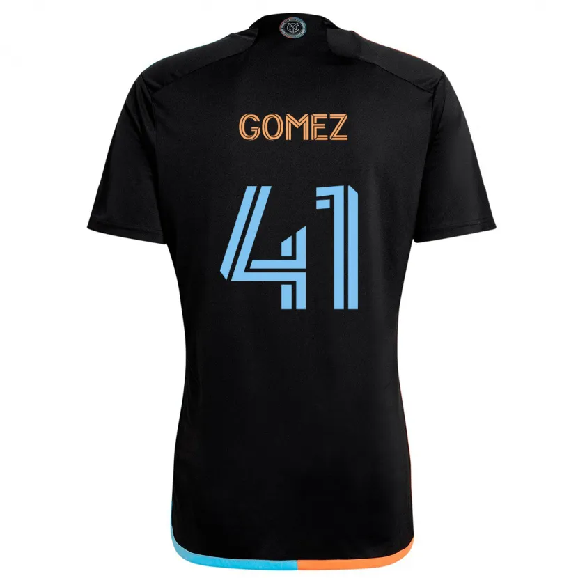 Danxen Hombre Camiseta Julián Gómez #41 Negro Naranja Azul 2ª Equipación 2024/25 La Camisa