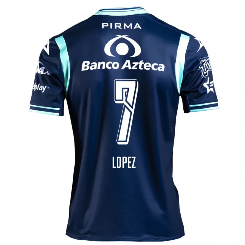 Danxen Hombre Camiseta Viridiana López #7 Azul Marino 2ª Equipación 2024/25 La Camisa