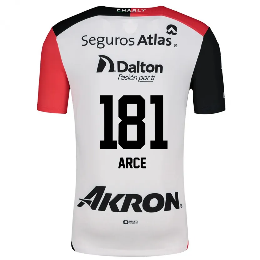 Danxen Hombre Camiseta Edson Arce #181 Blanco Rojo Negro 2ª Equipación 2024/25 La Camisa