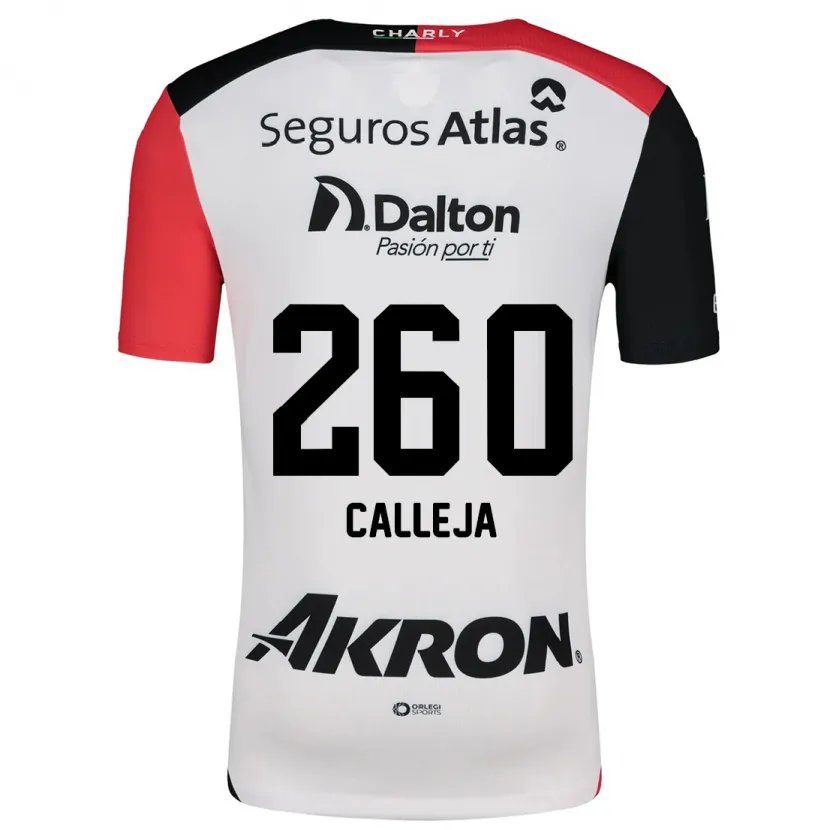 Danxen Hombre Camiseta Diego Calleja #260 Blanco Rojo Negro 2ª Equipación 2024/25 La Camisa