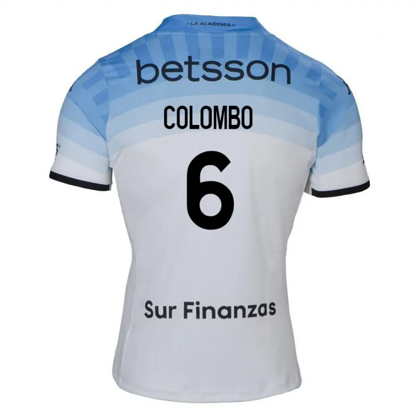 Danxen Hombre Camiseta Nazareno Colombo #6 Blanco Azul Negro 2ª Equipación 2024/25 La Camisa