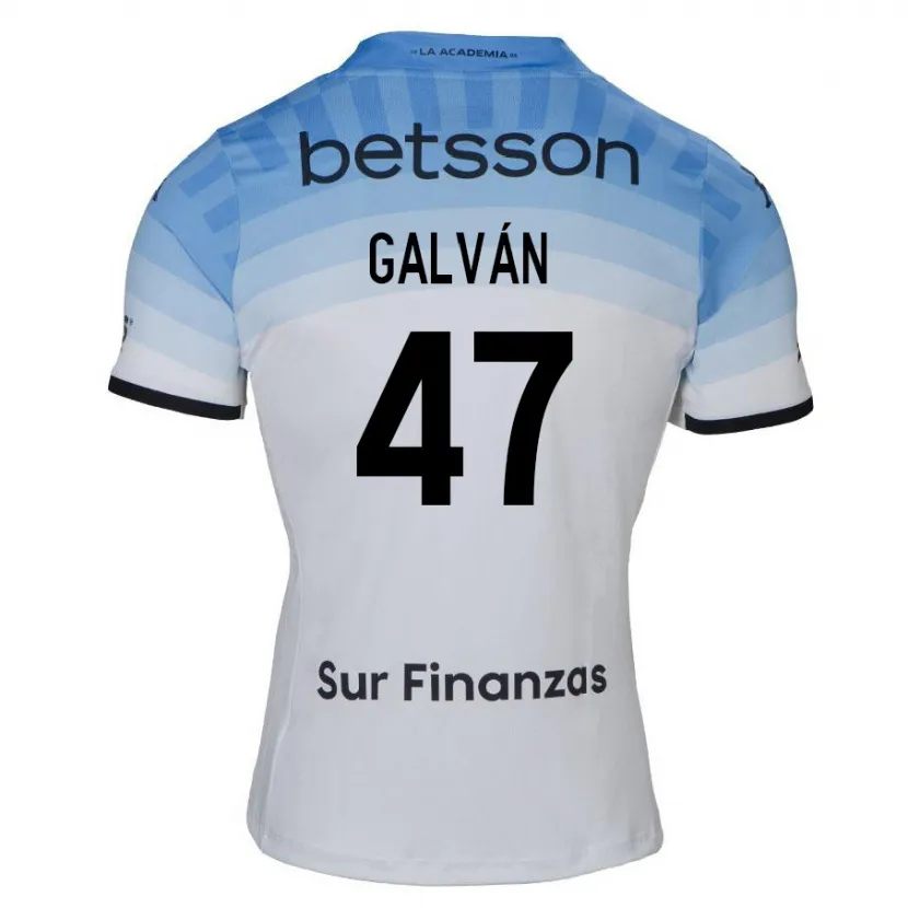 Danxen Hombre Camiseta Ignacio Galván #47 Blanco Azul Negro 2ª Equipación 2024/25 La Camisa