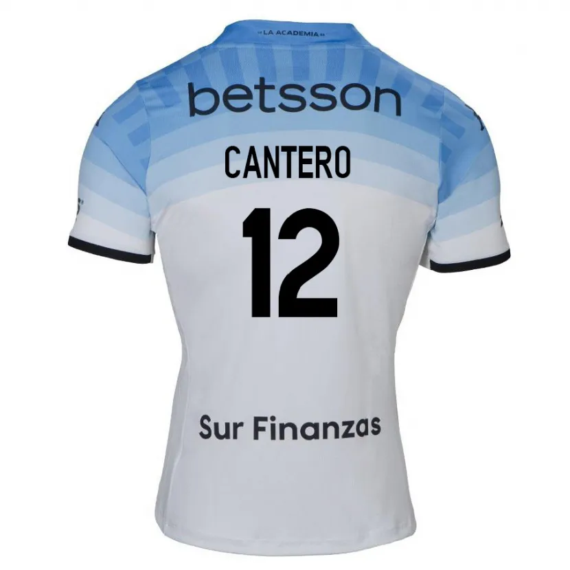 Danxen Hombre Camiseta Milton Cantero #12 Blanco Azul Negro 2ª Equipación 2024/25 La Camisa