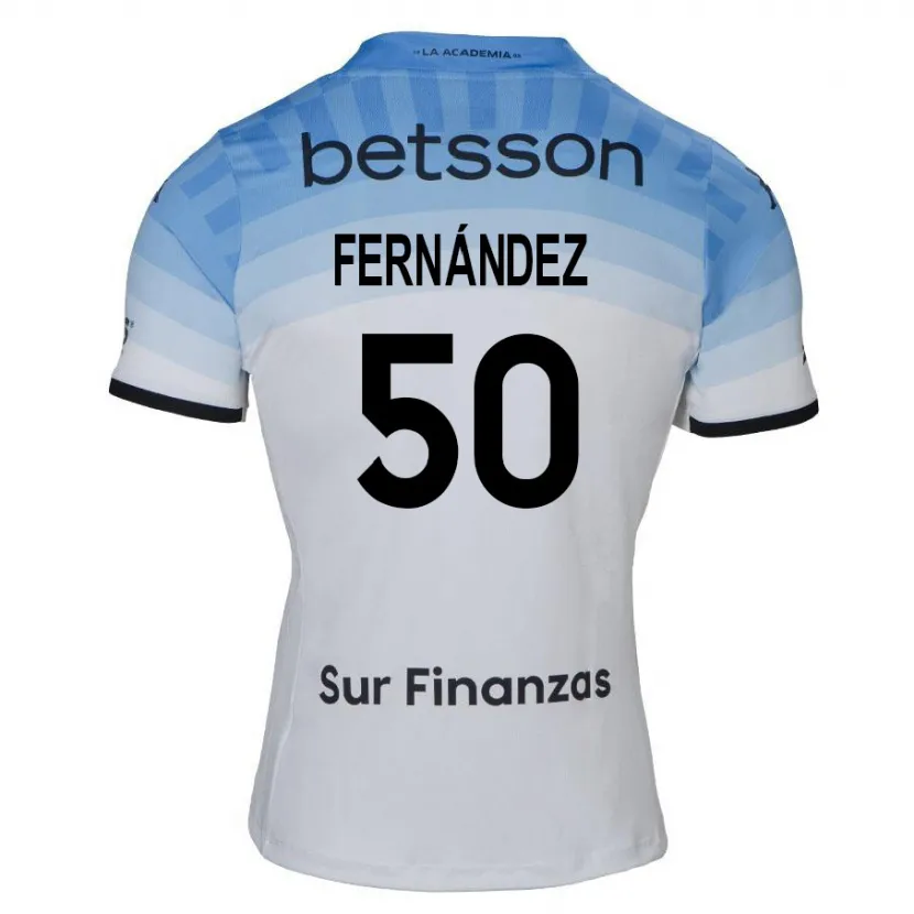 Danxen Hombre Camiseta Román Fernández #50 Blanco Azul Negro 2ª Equipación 2024/25 La Camisa