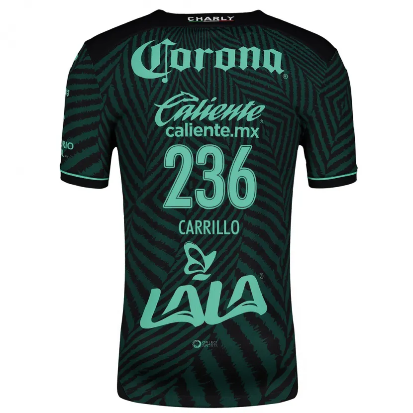 Danxen Hombre Camiseta Fernando Carrillo #236 Verde Negro 2ª Equipación 2024/25 La Camisa