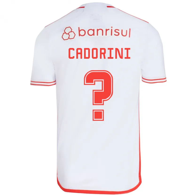 Danxen Hombre Camiseta Matheus Cadorini #0 Blanco Rojo 2ª Equipación 2024/25 La Camisa