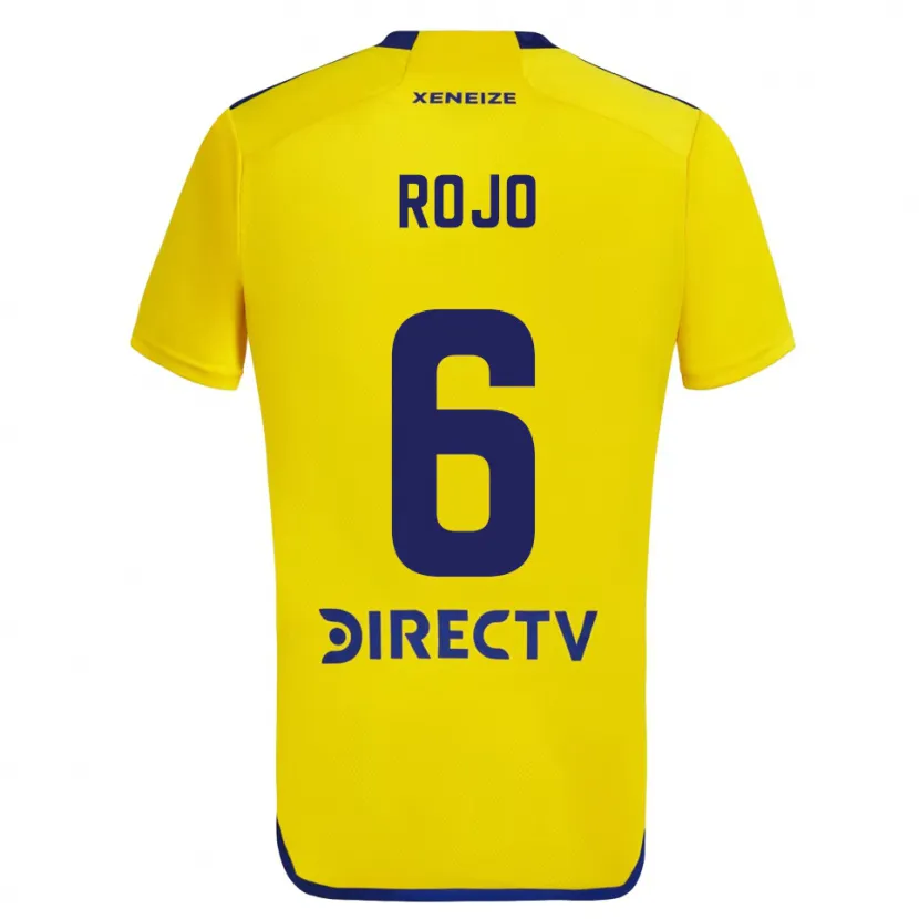 Danxen Hombre Camiseta Marcos Rojo #6 Amarillo Azul 2ª Equipación 2024/25 La Camisa