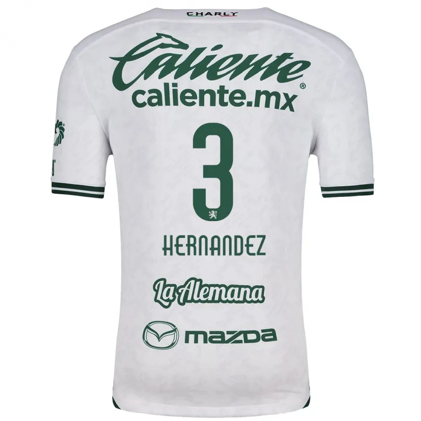 Danxen Hombre Camiseta Pedro Hernández #3 Blanco Verde 2ª Equipación 2024/25 La Camisa