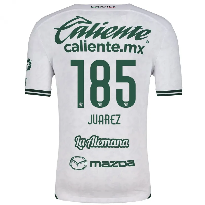 Danxen Hombre Camiseta Moisés Juárez #185 Blanco Verde 2ª Equipación 2024/25 La Camisa