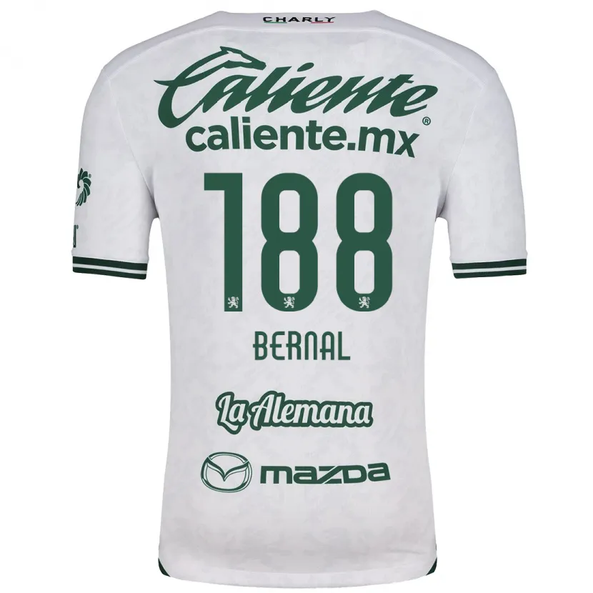 Danxen Hombre Camiseta Juan Bernal #188 Blanco Verde 2ª Equipación 2024/25 La Camisa