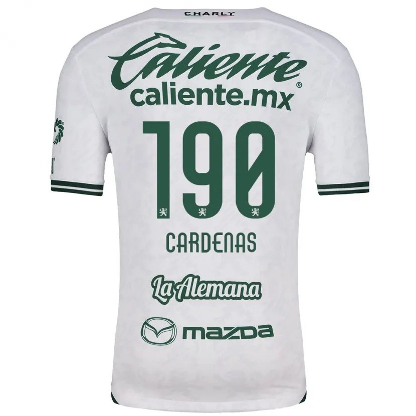 Danxen Hombre Camiseta Emilio Cárdenas #190 Blanco Verde 2ª Equipación 2024/25 La Camisa