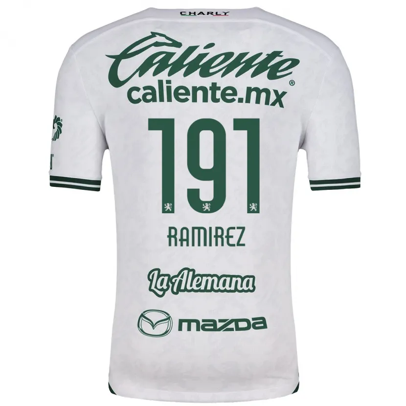 Danxen Hombre Camiseta Ian Ramírez #191 Blanco Verde 2ª Equipación 2024/25 La Camisa