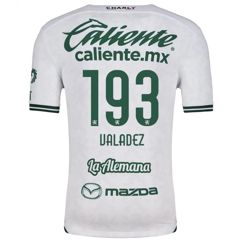 Danxen Hombre Camiseta Luis Valadez #193 Blanco Verde 2ª Equipación 2024/25 La Camisa