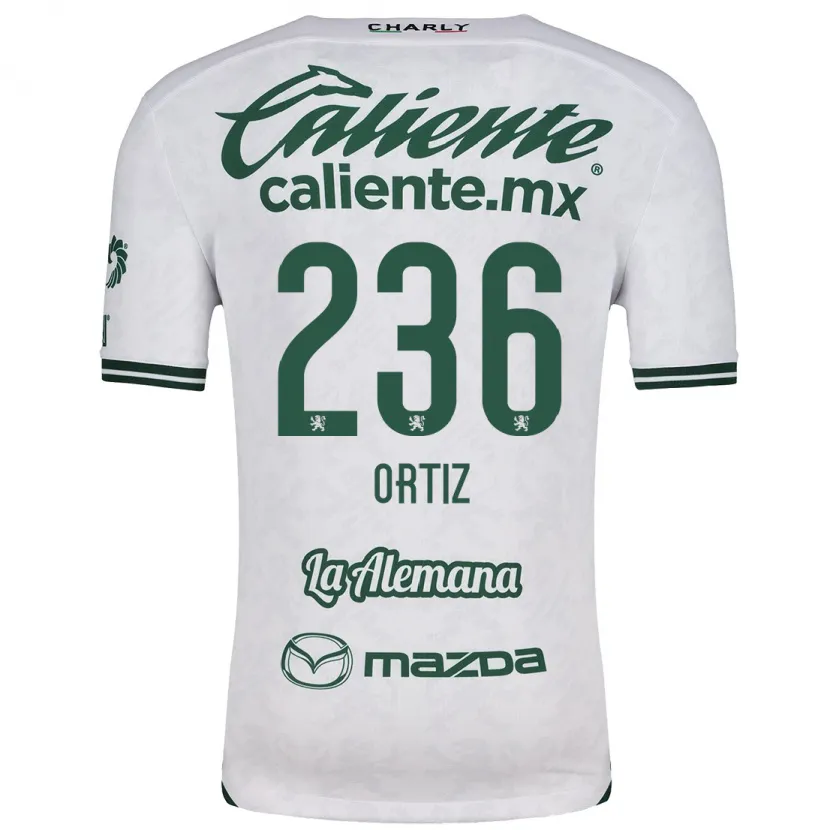 Danxen Hombre Camiseta Youssef Ortiz #236 Blanco Verde 2ª Equipación 2024/25 La Camisa