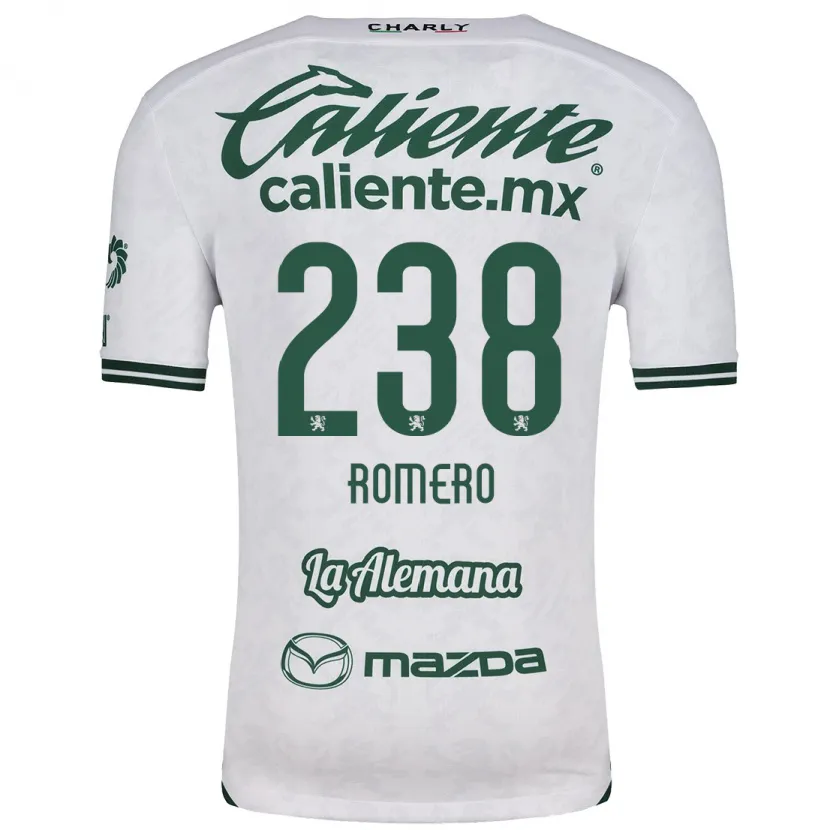 Danxen Hombre Camiseta Paulo Romero #238 Blanco Verde 2ª Equipación 2024/25 La Camisa