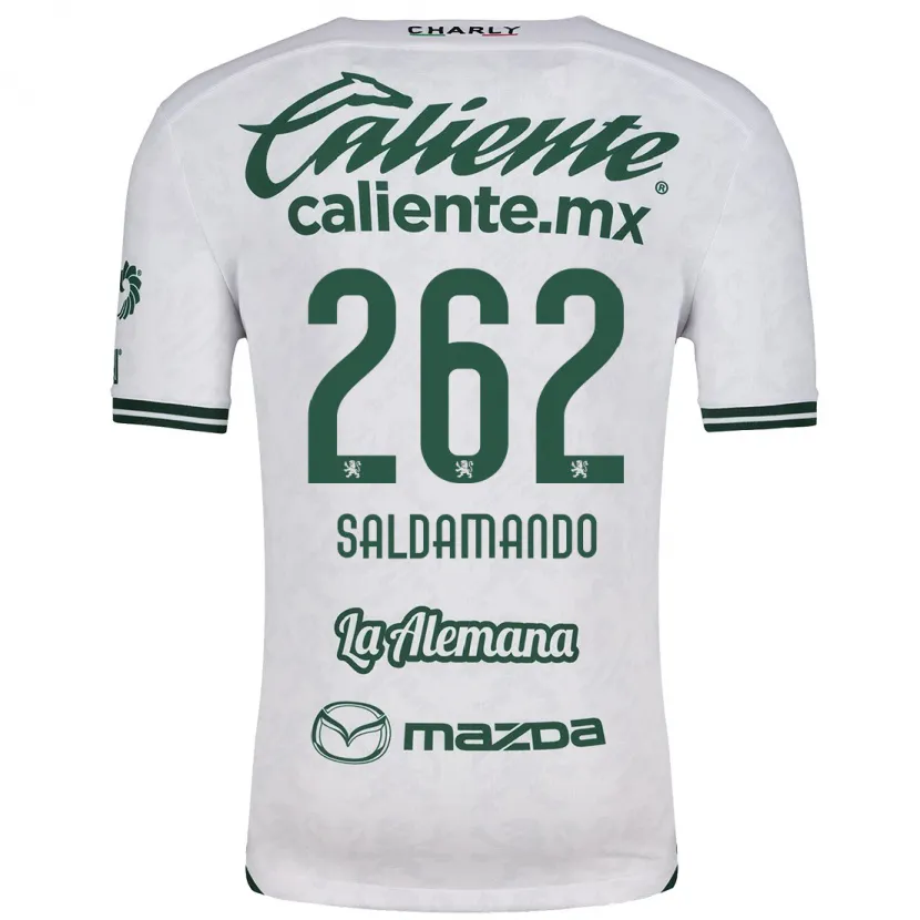 Danxen Hombre Camiseta José Saldamando #262 Blanco Verde 2ª Equipación 2024/25 La Camisa