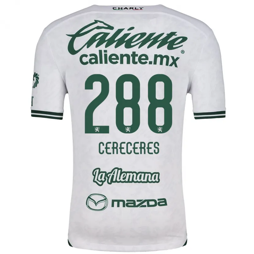 Danxen Hombre Camiseta Thomas Cereceres #288 Blanco Verde 2ª Equipación 2024/25 La Camisa