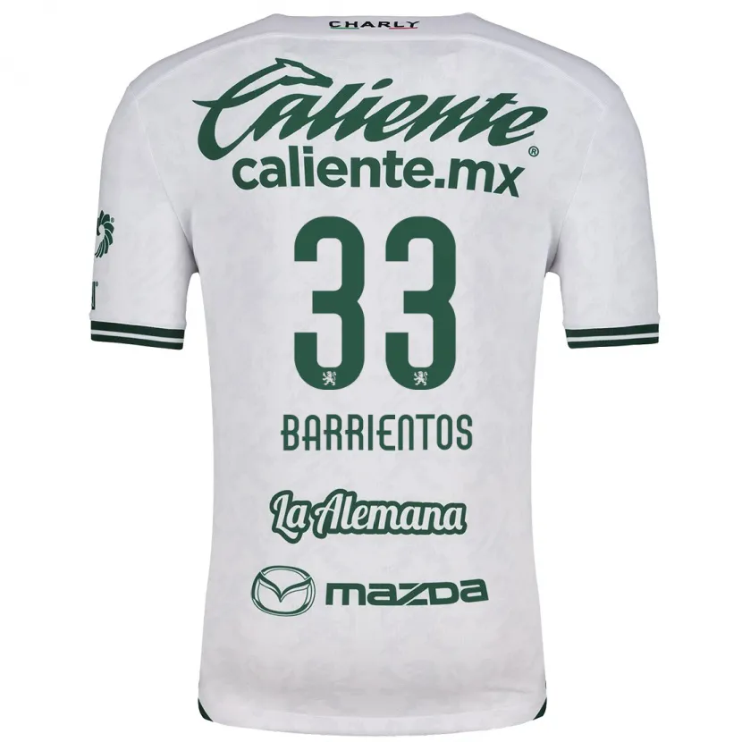 Danxen Hombre Camiseta Yashira Barrientos #33 Blanco Verde 2ª Equipación 2024/25 La Camisa