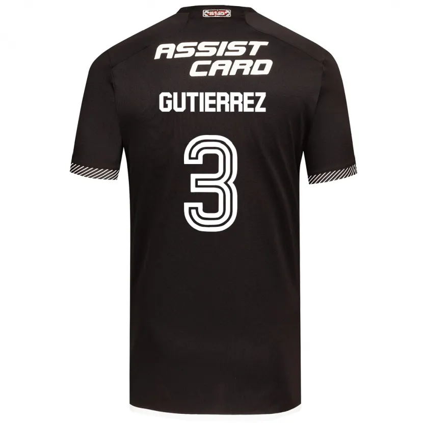 Danxen Hombre Camiseta Daniel Gutiérrez #3 Blanco Negro 2ª Equipación 2024/25 La Camisa