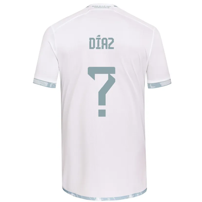 Danxen Hombre Camiseta Antonio Díaz #0 Gris Blanco 2ª Equipación 2024/25 La Camisa