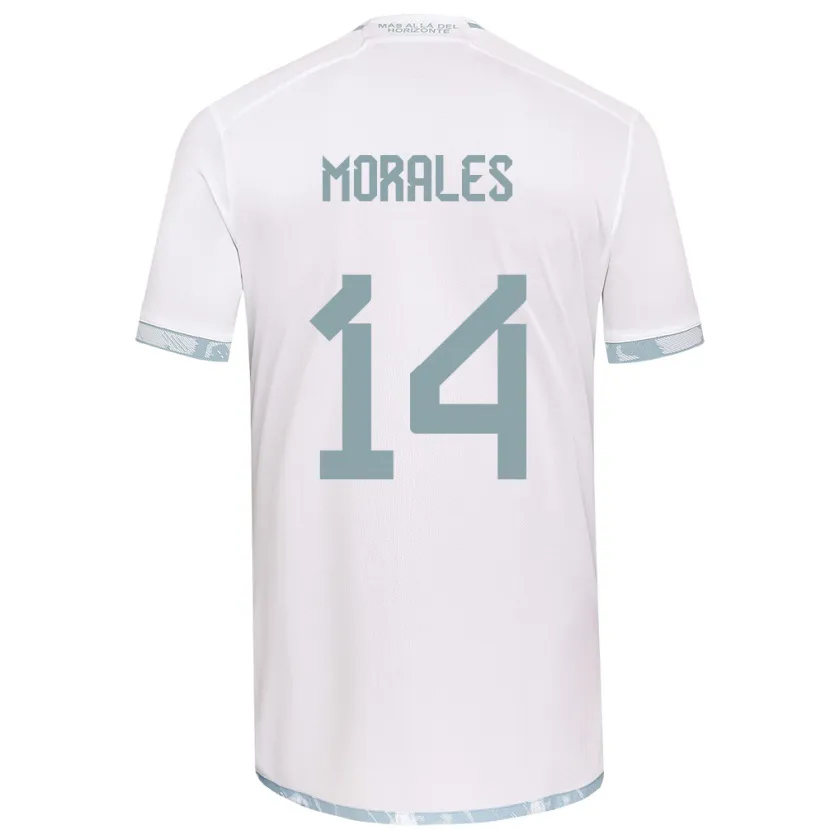 Danxen Hombre Camiseta Marcelo Morales #14 Gris Blanco 2ª Equipación 2024/25 La Camisa