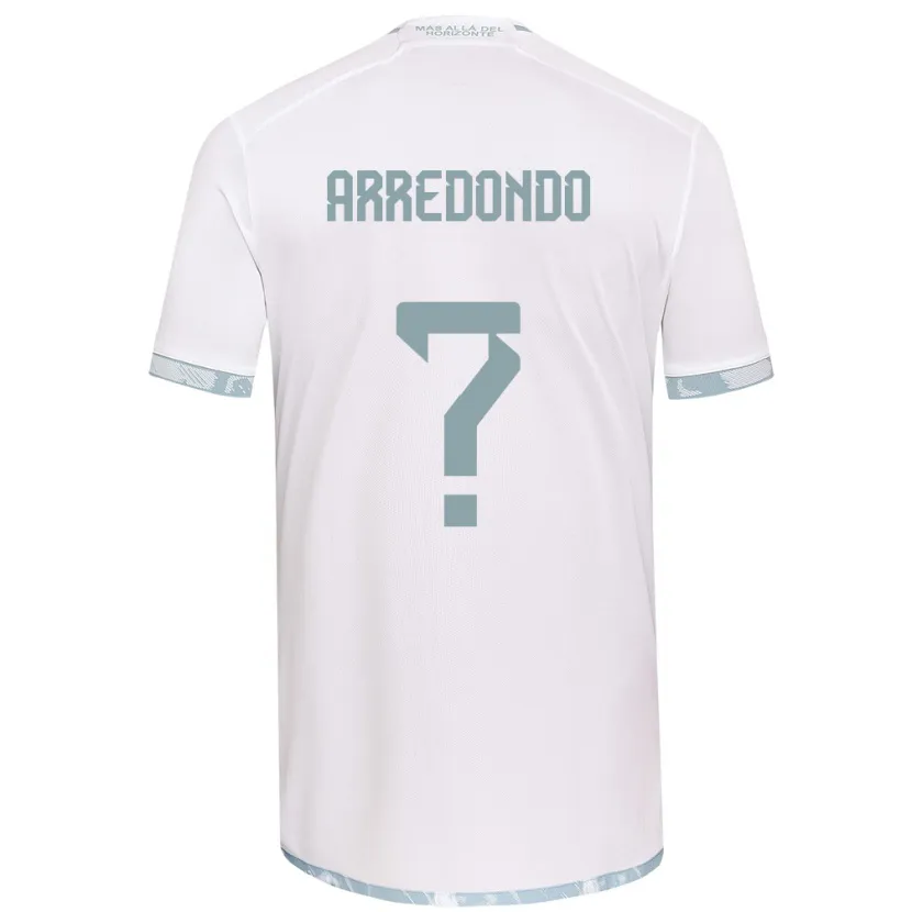 Danxen Hombre Camiseta Milovan Arredondo #0 Gris Blanco 2ª Equipación 2024/25 La Camisa