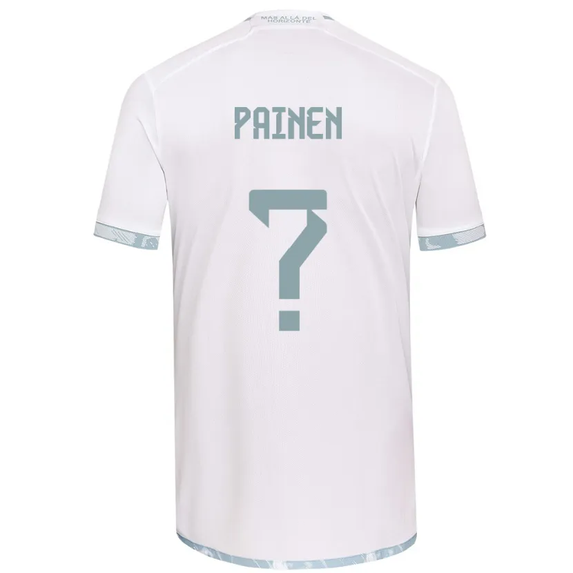 Danxen Hombre Camiseta Sebastián Painen #0 Gris Blanco 2ª Equipación 2024/25 La Camisa