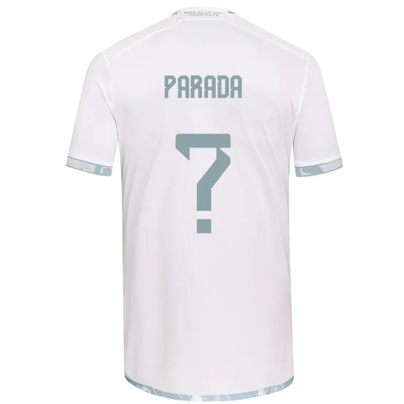 Danxen Hombre Camiseta Ignacio Parada #0 Gris Blanco 2ª Equipación 2024/25 La Camisa