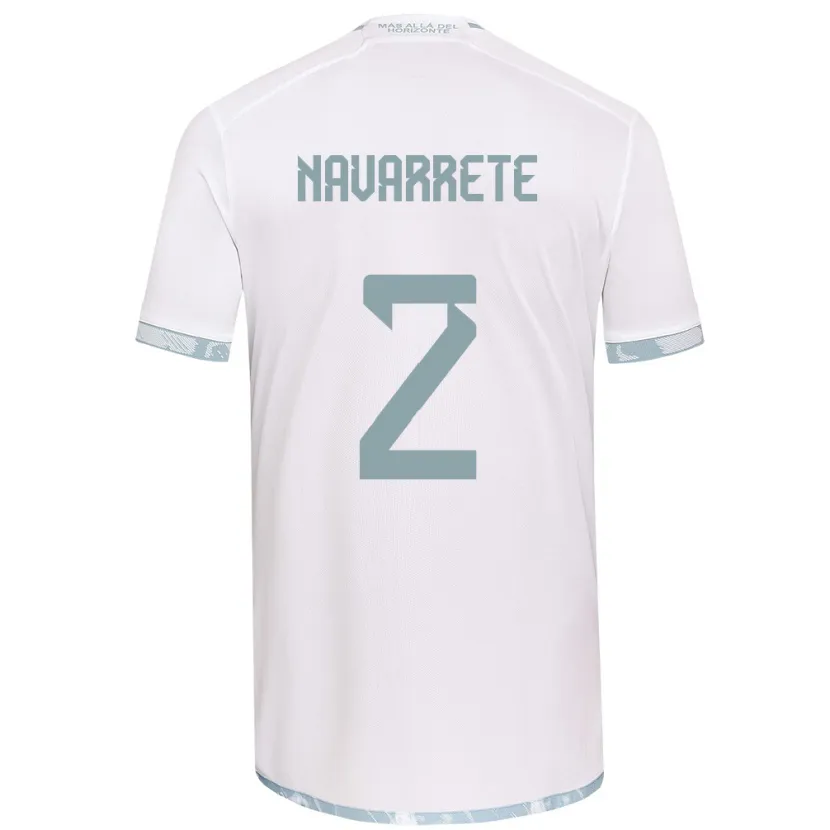 Danxen Hombre Camiseta Daniel Navarrete #2 Gris Blanco 2ª Equipación 2024/25 La Camisa