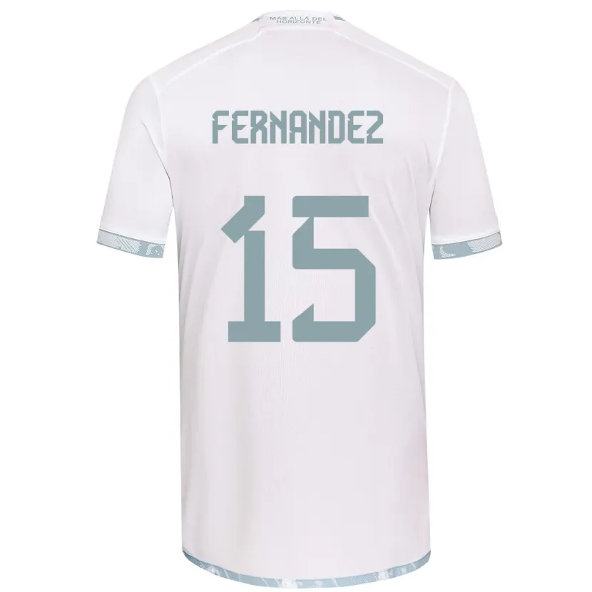 Danxen Hombre Camiseta Vicente Fernández #15 Gris Blanco 2ª Equipación 2024/25 La Camisa