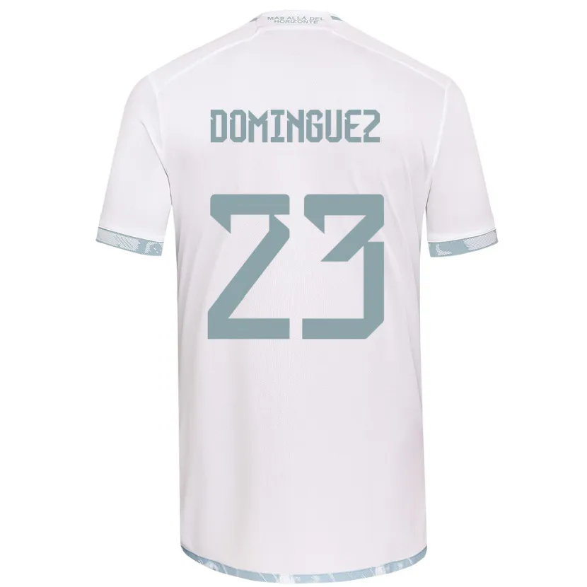 Danxen Hombre Camiseta Nery Domínguez #23 Gris Blanco 2ª Equipación 2024/25 La Camisa