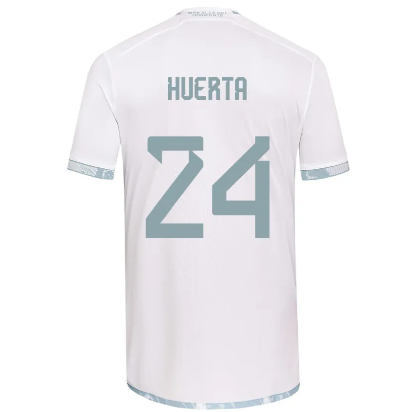 Danxen Hombre Camiseta Renato Huerta #24 Gris Blanco 2ª Equipación 2024/25 La Camisa