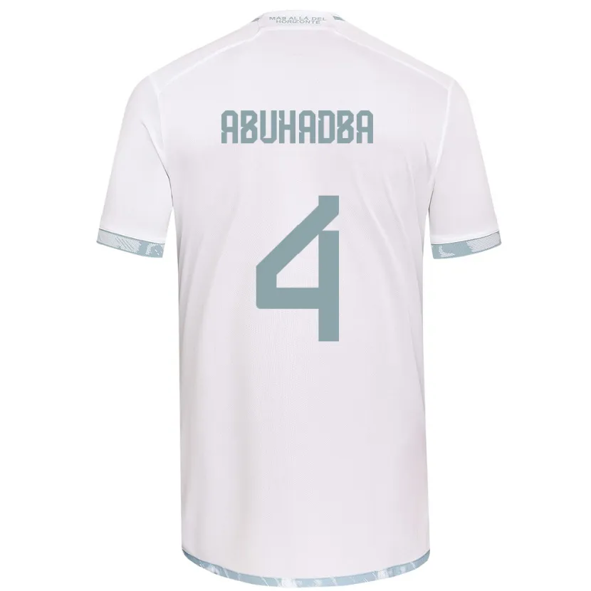 Danxen Hombre Camiseta Zacarías Abuhadba #4 Gris Blanco 2ª Equipación 2024/25 La Camisa