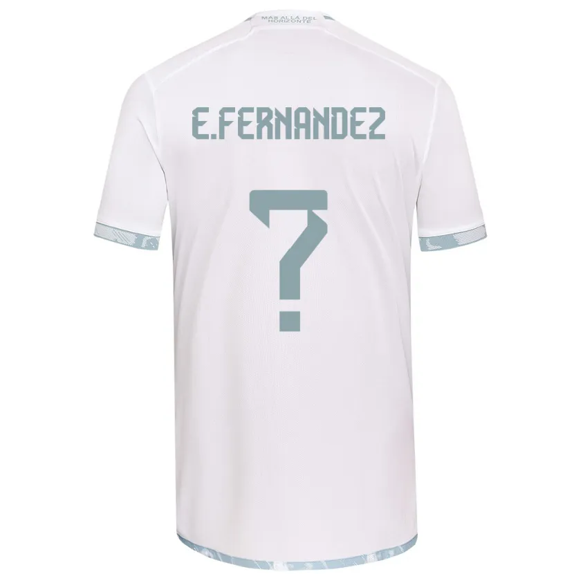 Danxen Hombre Camiseta Enzo Fernández #0 Gris Blanco 2ª Equipación 2024/25 La Camisa