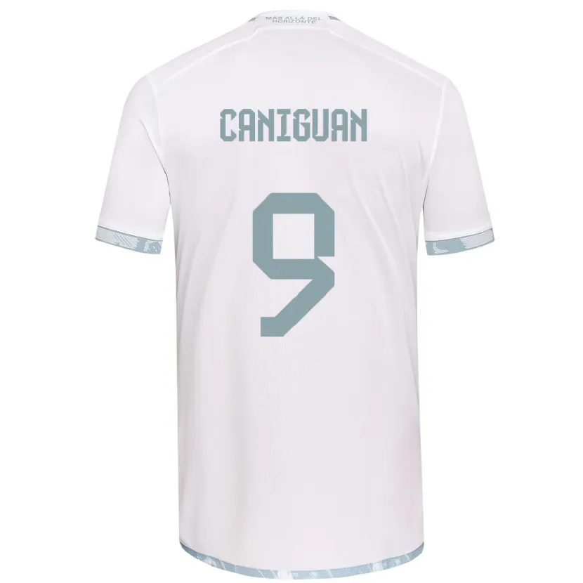 Danxen Hombre Camiseta Franchesca Caniguán #9 Gris Blanco 2ª Equipación 2024/25 La Camisa