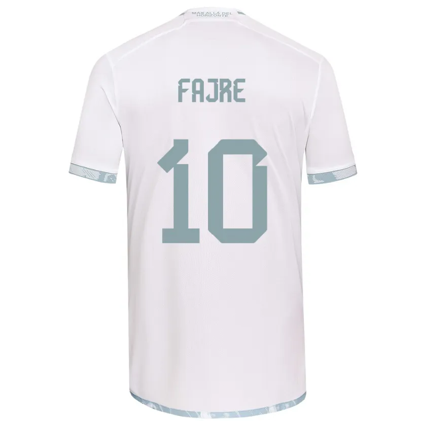 Danxen Hombre Camiseta Nicole Fajre #10 Gris Blanco 2ª Equipación 2024/25 La Camisa