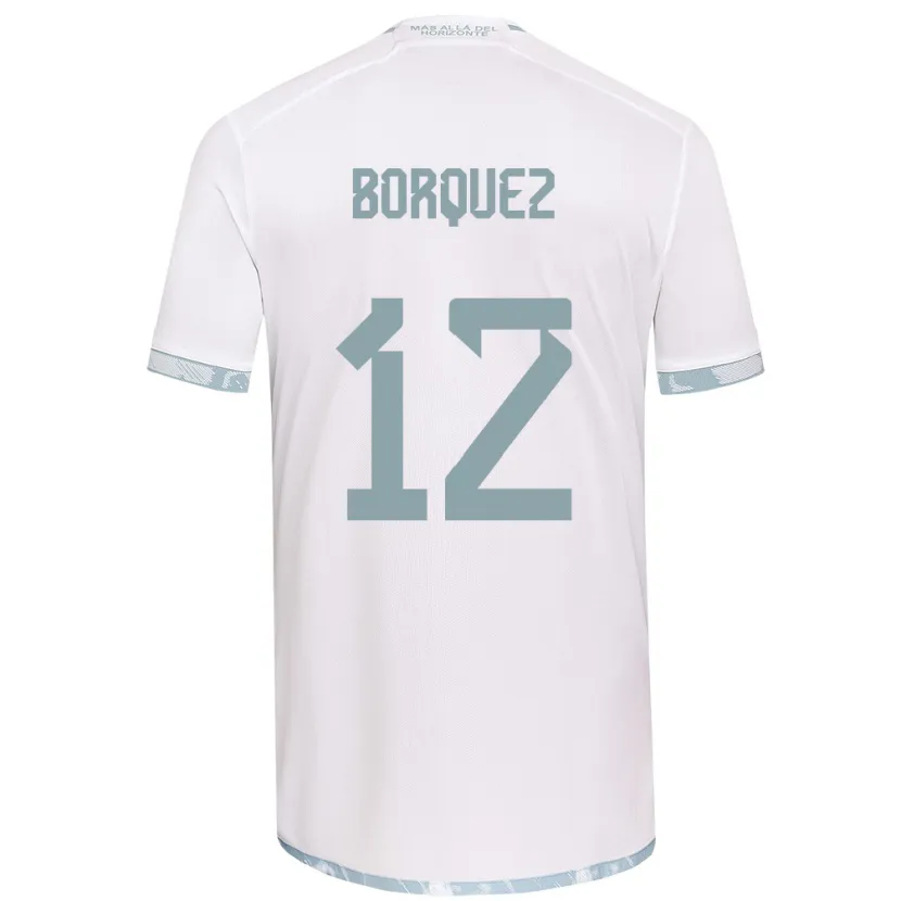 Danxen Hombre Camiseta Gabriela Bórquez #12 Gris Blanco 2ª Equipación 2024/25 La Camisa