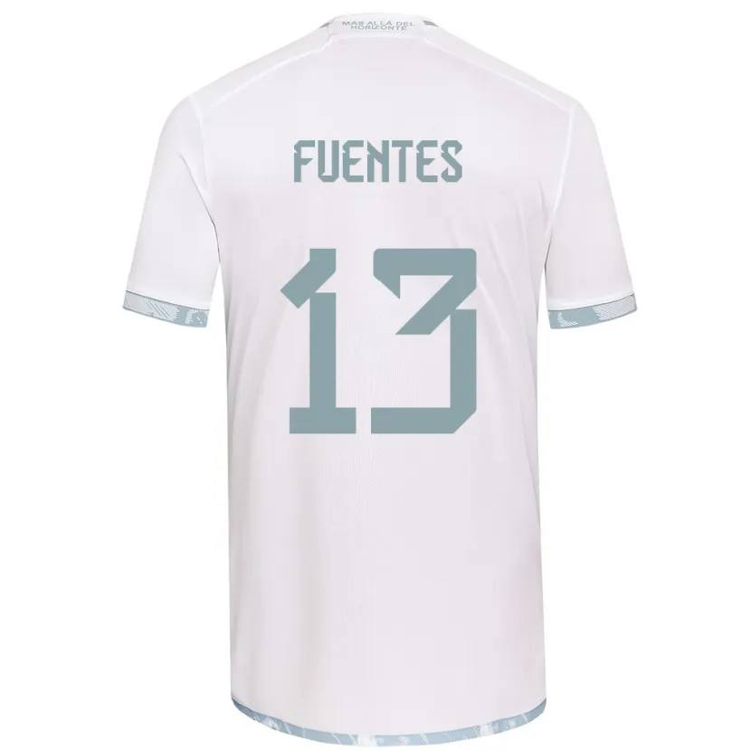 Danxen Hombre Camiseta Karen Fuentes #13 Gris Blanco 2ª Equipación 2024/25 La Camisa