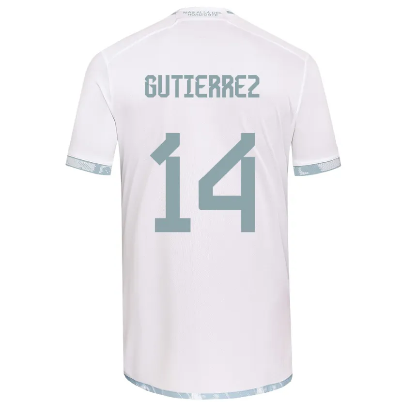 Danxen Hombre Camiseta Ana Gutiérrez #14 Gris Blanco 2ª Equipación 2024/25 La Camisa