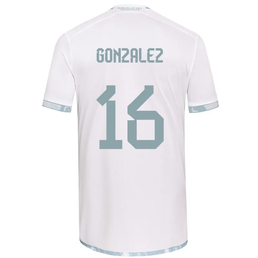 Danxen Hombre Camiseta Monserratt González #16 Gris Blanco 2ª Equipación 2024/25 La Camisa