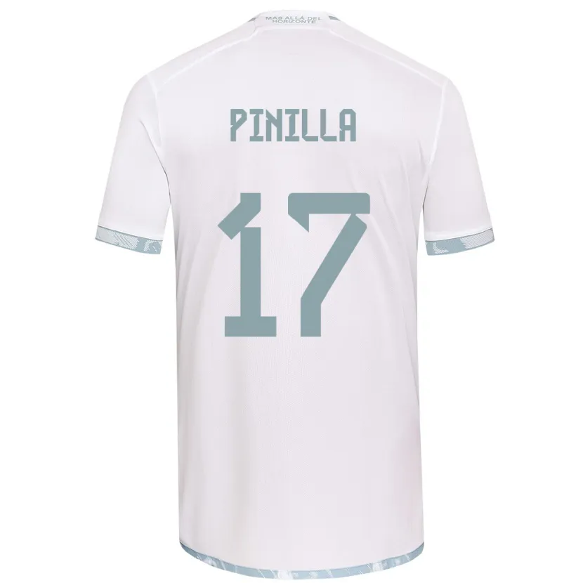 Danxen Hombre Camiseta Fernanda Pinilla #17 Gris Blanco 2ª Equipación 2024/25 La Camisa