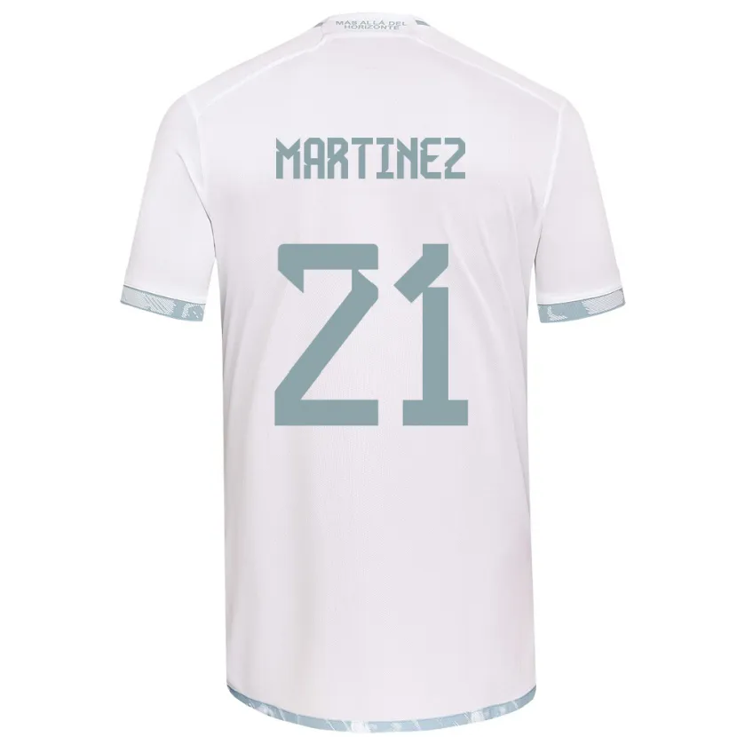 Danxen Hombre Camiseta Maria Martínez #21 Gris Blanco 2ª Equipación 2024/25 La Camisa