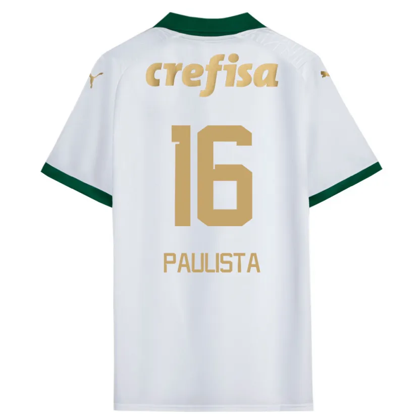 Danxen Hombre Camiseta Caio Paulista #16 Blanco Verde 2ª Equipación 2024/25 La Camisa